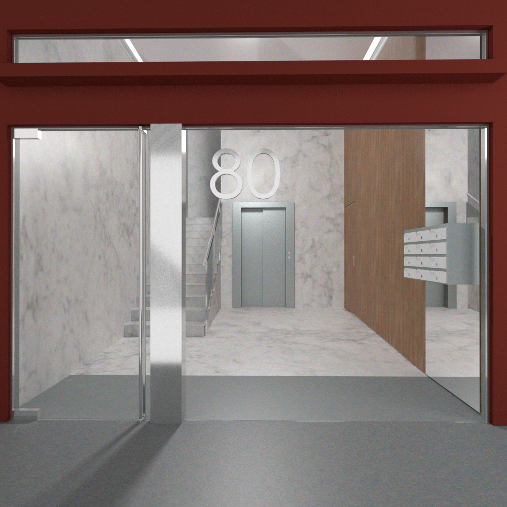 Zonas comunes de edificio en la calle General Serrano 80 de Santa Cruz. En ejecución.